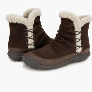 JBU Brown Winter Boots with Cream Lining